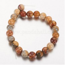 Ronde 8 - Agate folle naturelle couleur mixte (10 pces)