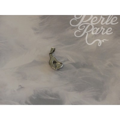 Pendentif - Main avec cœur - Acier inoxydable - couleur argent