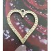 Pendentif - Coeur cristal - Alliage plaqué Or (1 pce)