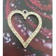 Pendentif - Coeur cristal - Alliage plaqué Or (1 pce)