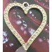 Pendentif - Coeur cristal - Alliage plaqué Or (1 pce)