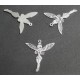 Pendentif fée Halloween en alliage de style tibétain - Argent antique - (1 pce)