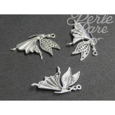 Pendentifs Halloween " Fée " en alliage - Argent antique - 1 pièce