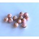 Ronde 8 - Turquoise synthétique et coquillage assemblés - (10 pces)