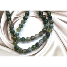 Ronde 8 - Agate mousse naturelle - (10 pces)