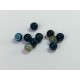 Ronde 10 - Agate Bleu Rayée Naturelle (5 Pces)