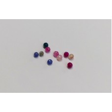 Perles d'Agate naturelle, facette, ronde, teinte - 10 pièces