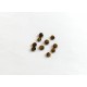 Perles d'œil de tigre naturel, taillées à facettes - (10 pces)