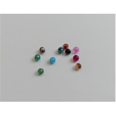 Perles en Agate naturelle à rayures et à bandes - 10 pièces