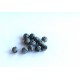 Ronde 8 - Obsidienne flocon de neige naturelle, givrée, mate - (10 pces)