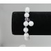 Bracelets de perles précieuses blanches 10mm  (1 pce)