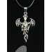 Collier  "Crâne en croix" pour Halloween  - Argent antique - 1 pièce