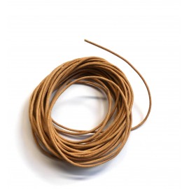 Cordon en cuir grec beige de 5 mètres - (1pièce)