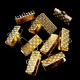 Fermoir - À clipser plaqué or 17 x 10 mm (2 pces)