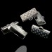 Fermoir - À clipser plaqué argent 17 x 10 mm (2 pces)