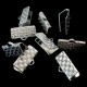 Fermoir - À clipser plaqué argent 17 x 10 mm (2 pces)