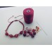 Ronde 8 - Agate Naturelle Rayée rouge foncé (10 pces)
