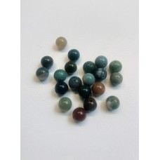 Ronde 6 - Agate indienne naturelle - 10 pces