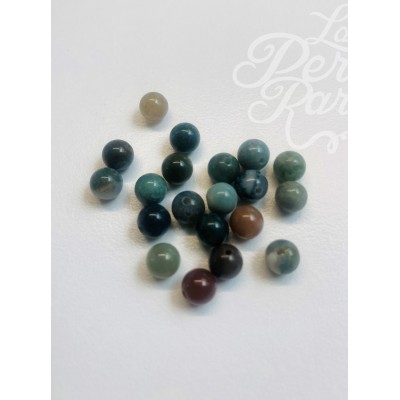 Ronde 6 - Agate indienne naturelle - 10 pces