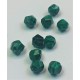 Perles de malachite synthétique, taillées à facettes - (10 pces)