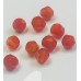 Perles de cornaline naturelle, teintées et taillées à facettes - (10 pces)