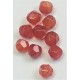 Perles de cornaline naturelle, teintées et taillées à facettes - (10 pces)