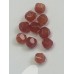 Perles de cornaline naturelle, teintées et taillées à facettes - (10 pces)