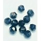 Perles d'onyx noir naturel, taillées et à facettes - (10 pces)