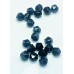 Perles d'onyx noir naturel, taillées et à facettes - (10 pces)