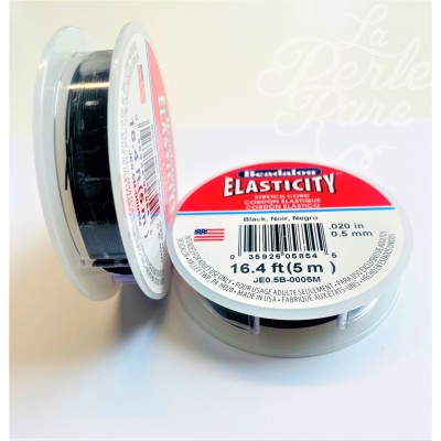 Elasticity 0.5 mm, 5 mètres, Noir - (1 pièce)