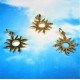 Pendentif éclipse solaire en acier inoxydable, soleil (1 pce)