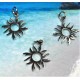 Pendentif - acier inoxydable - Eclipse solaire, couleur argent (1 pce)