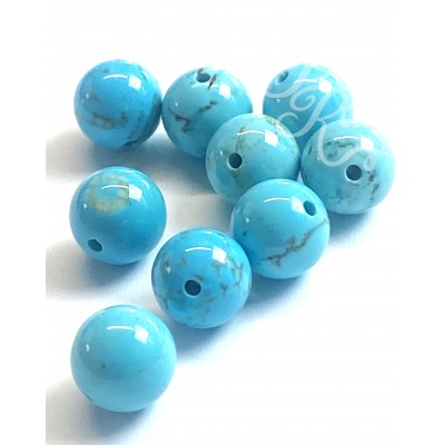 Ronde 8 - Perle en Howlite naturelle teintée - (10 pces)