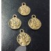 Pendentif sculpté sur les deux faces style tibétain - visage homme (1 pce)