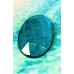 Cabochon ovale en verre facetté Emeraude (2pces)