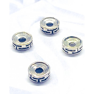 Perle de séparation de style tibétain - Argent antique (4 pces)