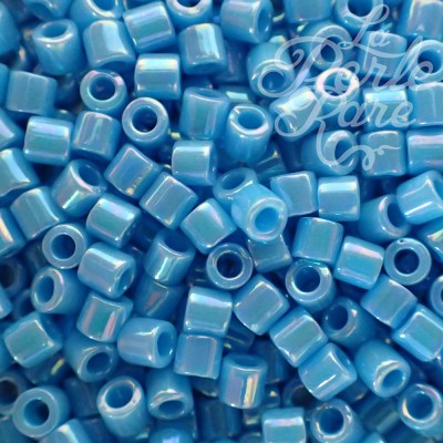  Delica 8 - Perle de verre - Bleu turquoise opaque AB  (4 g) 