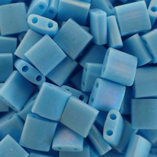 Tila - Mat Op Turquoise Blue AB ( 50 pces )