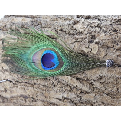 Pendentif - Plume de Paon grande (1pce)
