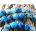 Ronde 10 - Agate Naturelle Veinée bleu acier (5 pces)