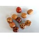 Perle de bois naturel imprimée - (5 pces)