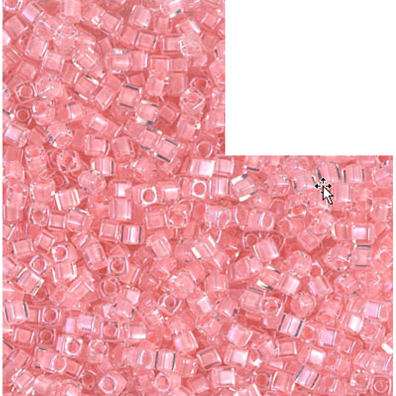 Perle Carree Miyuki Cristal Double Rose Bebe 1 8mm - La Perle Rare