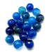 Ronde 10 - Agate naturelle teint facette bleu canard (5 pces)