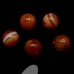 Ronde 8 - Agate naturelle rayée orange-rouge (10 pces)