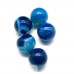 Ronde 14 - Agate naturelle rayée bleue (3 pces)