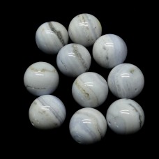 Ronde 14 - Agate naturelle rayée blanche (3 pces)