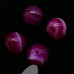 Ronde 14 - Agate naturelle rayée rose foncé (3 pces)