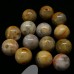 Ronde 8 - Agate Naturelle Folle-mélange de bruns (10 pces)