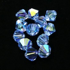 Bicone 6 - Light Sapphire AB (12 pces)