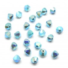 Bicone 4 - Turquoise AB2x (25 pces)